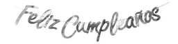 El Tío Guirnalda Feliz Cumpleaños Cursivo Plata