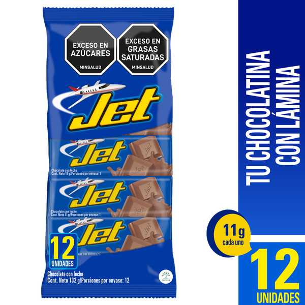 Chocolatina Jet Leche X12Und X132G