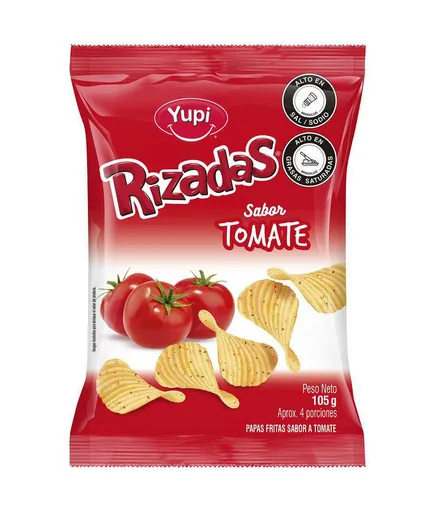 Rizadas Papas Fritas Sabor Tomate