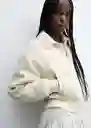 Chaqueta Twill Crudo Talla L Mujer Mango