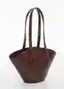 Bolso M Montse Chocolate Talla 99 Mujer Mango