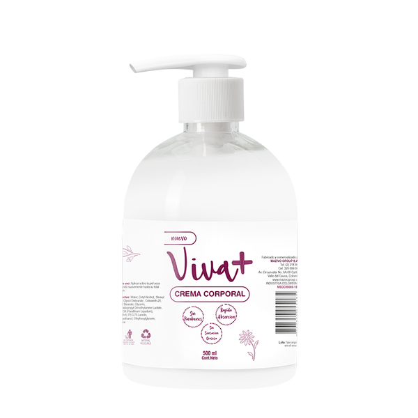 Viva+ Crema Corporal Leche y Almendras 500 ml