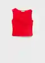 Top Riga Rojo Talla M Mujer Mango