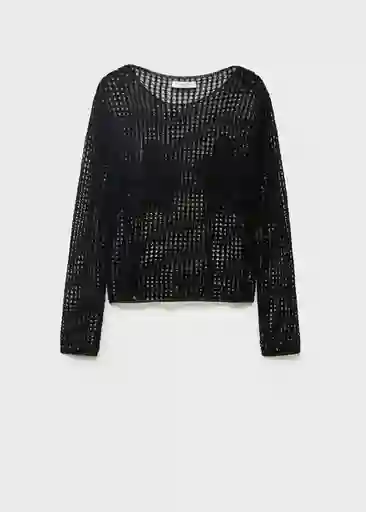 Jersey Borabora Negro Talla M Mujer Mango
