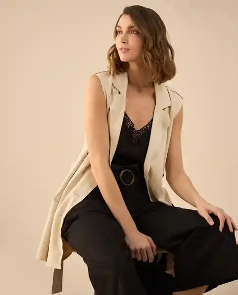 Chaqueta Beige Caqui Medio Talla S 622G200 Esprit