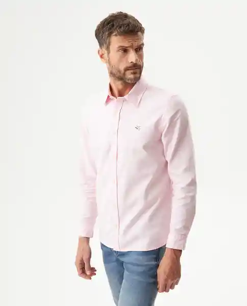 Camisa Oxford Duck Rosa Simple Claro Talla M Chevignon