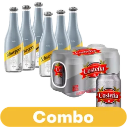 Combo Soda Schweppes 300 mL 6 Unds + Cerveza