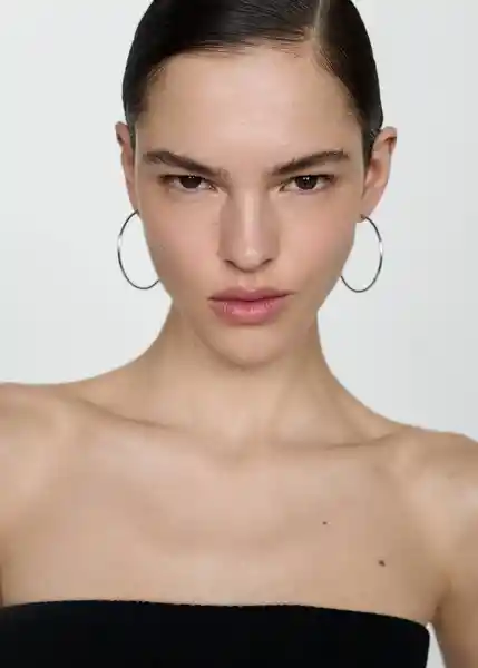 Top Paulina Negro Talla S Mujer Mango