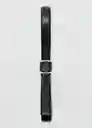 Cinturón Maxima Negro Talla S Mujer Mango
