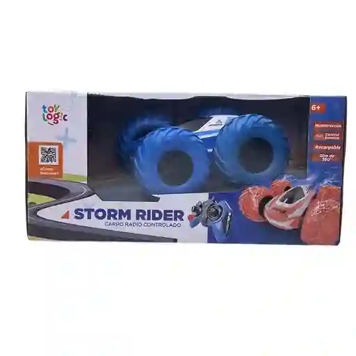 Toy Logic Juguete Carro a Control Remoto Stunt Blue Storm Rider