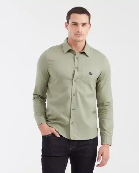 Camisa Long Sleeve Verde Oleo Medio Talla S Chevignon