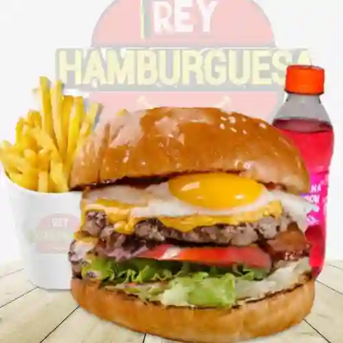Combo hambur res huevo frito  gaseosa