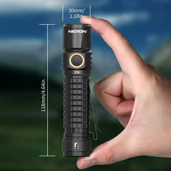 Nicron Linterna Compacta Negra