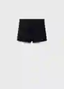 Short Lilo Negro Talla 38 Mujer Mango