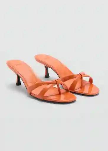 Sandalias Plane1 Naranja Talla 37 Mujer Mango