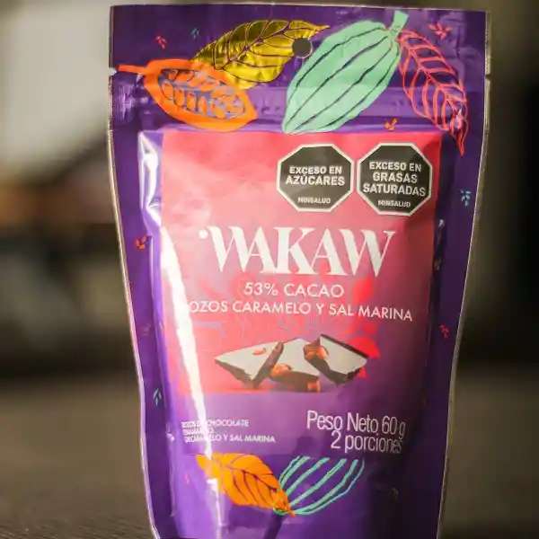Wakaw Trozo de Chocolate Con Café y Sal Marina