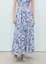 Falda Indigo Offwhite Talla 38 Mujer Mango