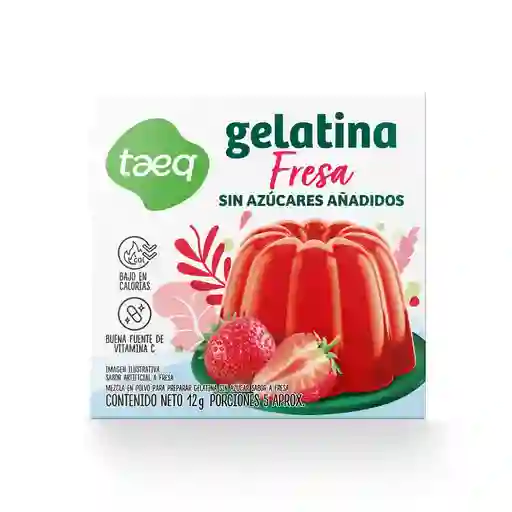Taeq Mezcla en Polvo para Preparar Gelatina de Fresa sin Azúcar
