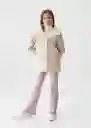 Abrigo Snow5 Beige Talla 11 Niña Mango