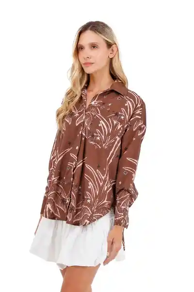 Camisa Boyfriend Haven Palmeras C XS Mercedes Campuzano