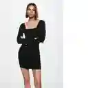 Vestido Aina Negro Talla S Mujer Mango