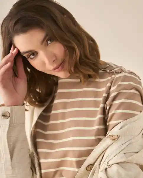 Camiseta Crudo Novia Claro Talla XL 403G009 Esprit