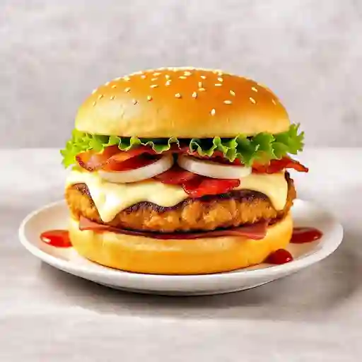 Hamburguesa especial doble con pollo