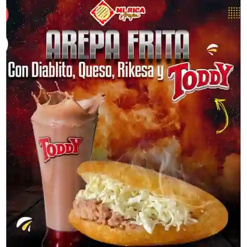 Arepa de Diablito con Toddy
