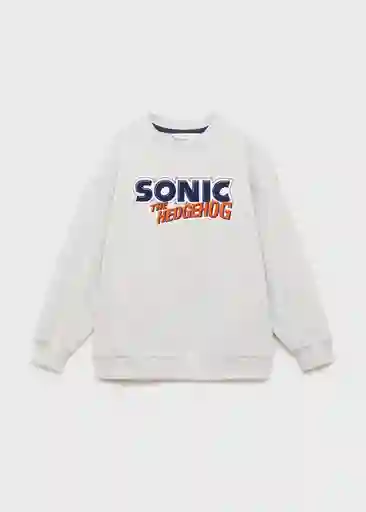 Buzo Sudadera Sonicthe Gris Medio Vigore Talla 08 Niño Mango