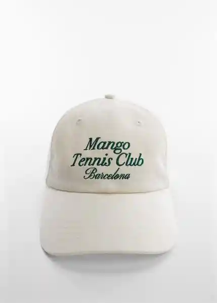 Gorra Tenis Off White Talla 99 Mujer Mango