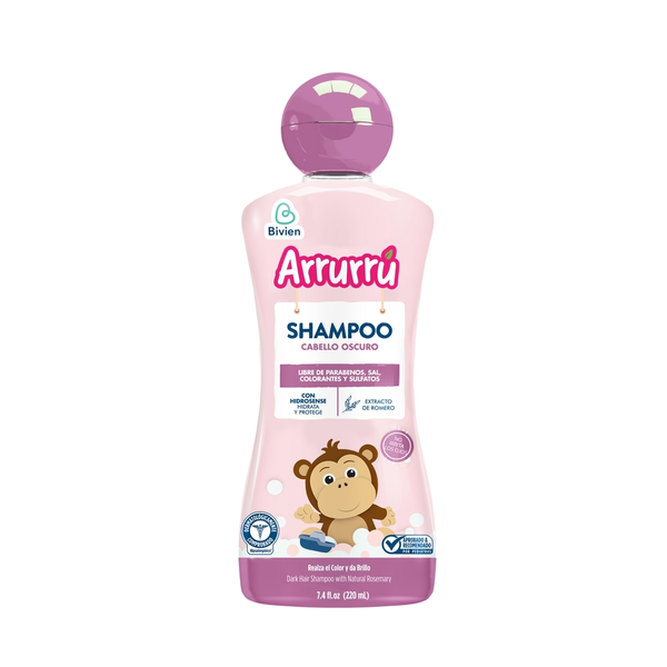 Shampoo para Cabello Oscuro Bebé Arrurru Baby 220 ml
