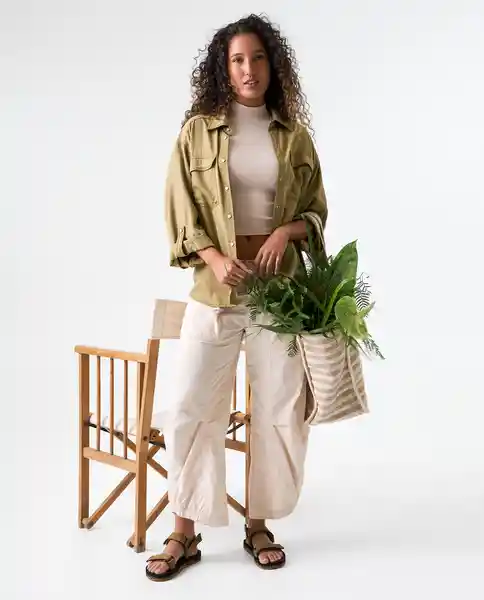 Camisa Mujer Café Talla M 612G003_CAF180830