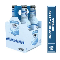 Coctel Smirnoff Ice Blue Pack X 4 Und De 275mL