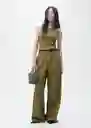 Enterizo Mono Singapur Khaki Talla XL Mujer Mango