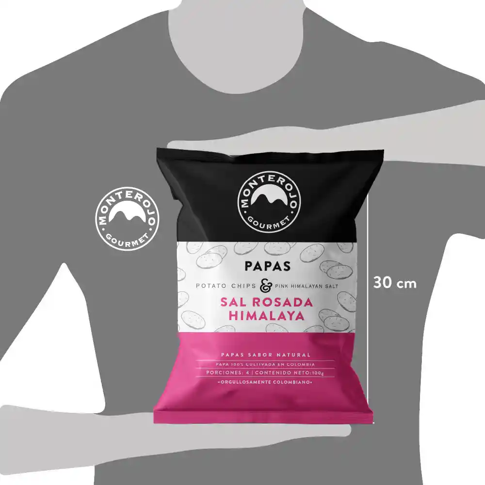 Monte Rojo Papas Sal Rosada 100 gr