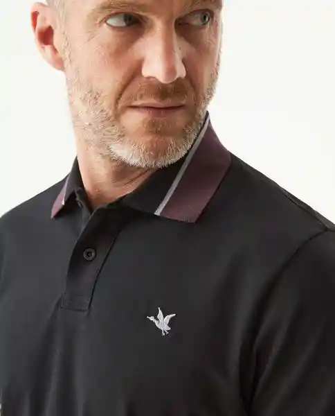 Camiseta Contrast Fabric Poloshirt Negro Noche T XL Chevignon