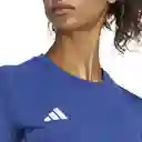 Adidas Camiseta Adizero e Tee Para Mujer Azul Talla XS