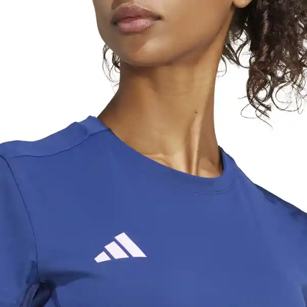 Adidas Camiseta Adizero e Tee Para Mujer Azul Talla XS