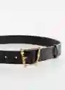 Cinturón Tira Negro Talla M Mujer Mango