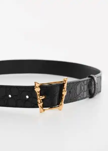 Cinturón Tira Negro Talla M Mujer Mango