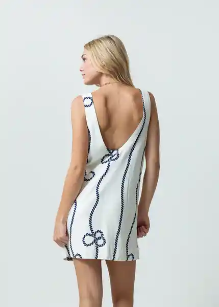 Vestido Missu Mujer Crudo Marfil Claro Talla S 472G304 Naf Naf