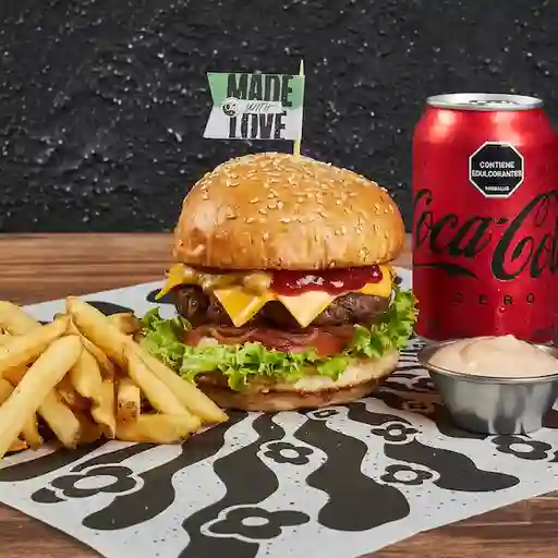 Combo Cheese Burger Y Coke Zero