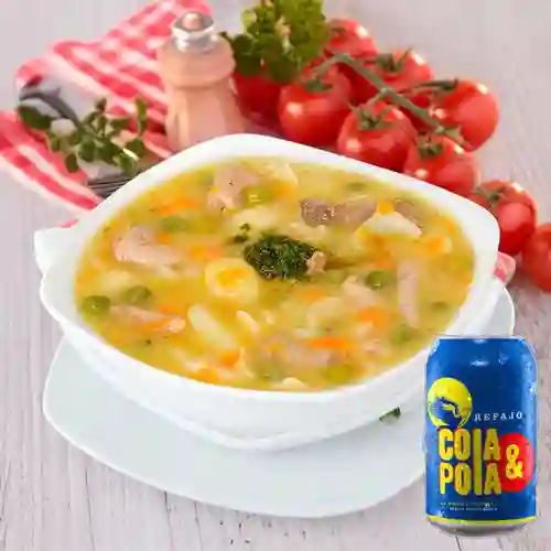 Combo Sopa de Menudencias + Cola & Pola 355 ml