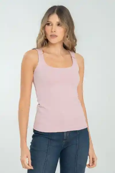 Top Basic Color Rosado Palo de Rosa Talla XS Ragged