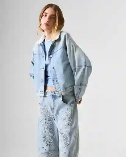 Chaqueta Mujer Azul Talla S 322G002_AZU114604 Americanino