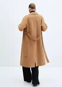 Abrigo Batin Camel Talla 24 Mujer Mango