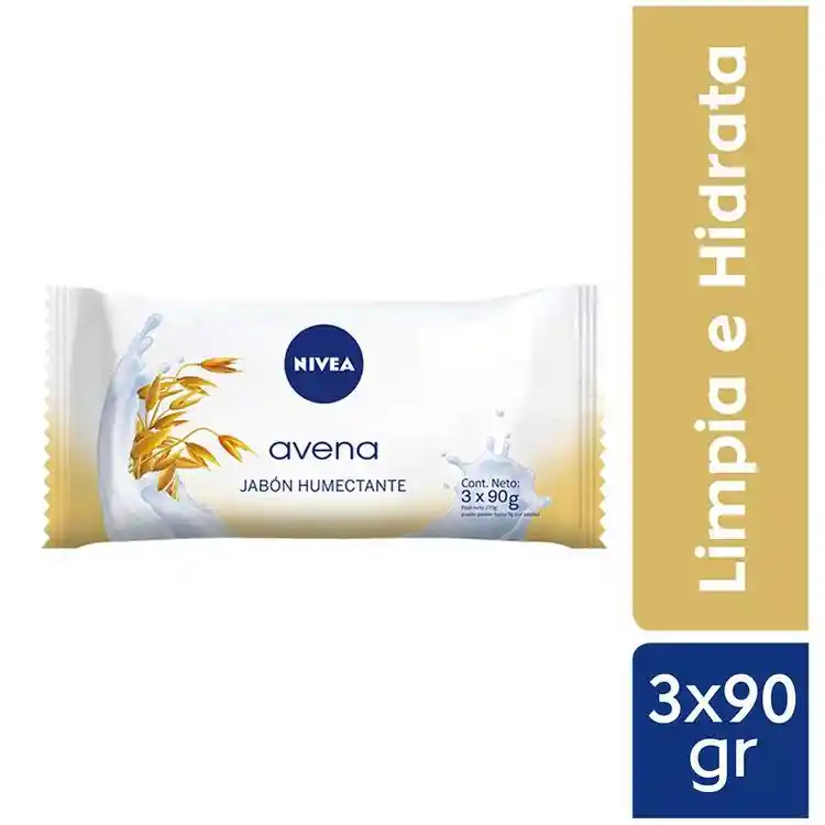 Nivea Jabon Humectante Avena x 3 Unidades