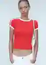 Camiseta Sporty Rojo Talla M Mujer Mango