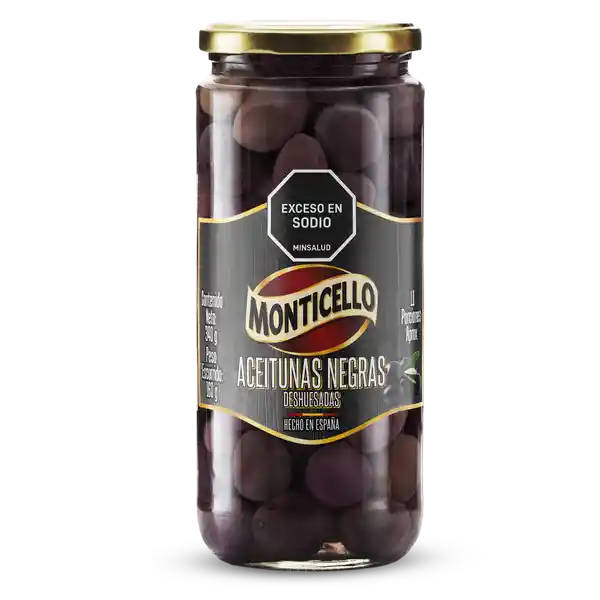 Monticello Aceitunas Negras Deshuesadas