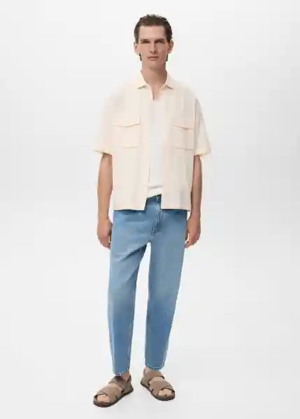 Camisa Giulios Crudo Talla M Hombre Mango